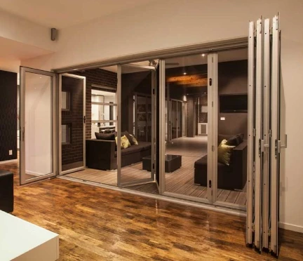 Bifold security screen doors