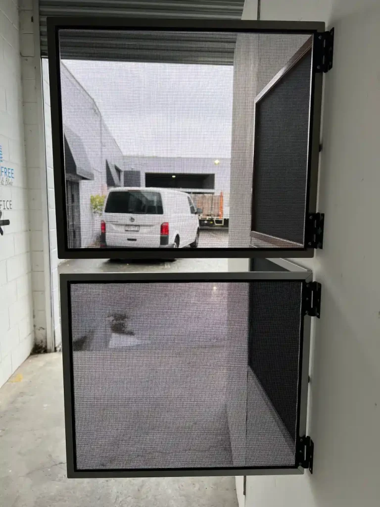 Regular fly screen mesh compared to Pet Mesh